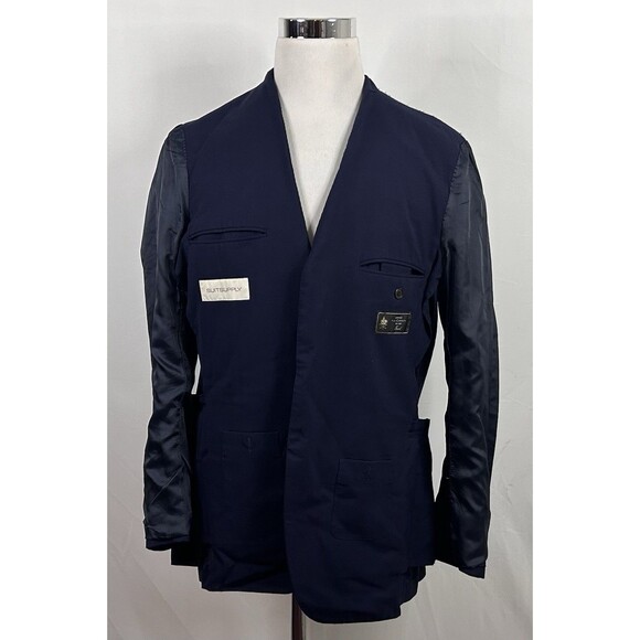 Suitsupply 44L Havana Flap Traveller Suit 36x32 100% Wool Blue Two Button Vented - Picture 8 of 13